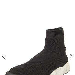 Dior Black and White Knit High-Top Sneakers